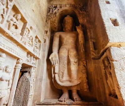 Mumbai: Buddhist Kanheri Caves with Golden Pagoda Temple - Global Vipassana Pagoda at Gorai Beach: The Calm After the Caves