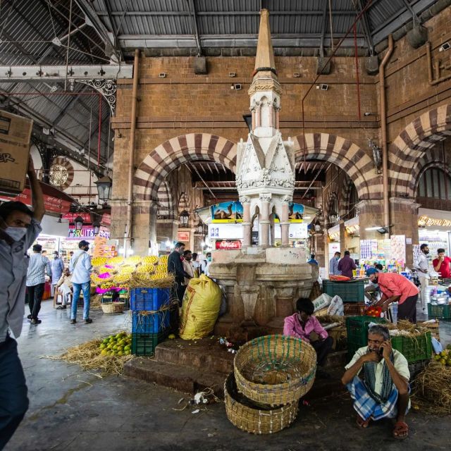 Mumbai Market Tour - Walking Through Colonial Buildings With Market Noise in the Background