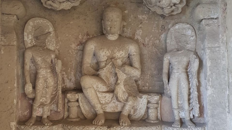 Mumbai: Private tour for Kanheri Caves and Golden Pagoda - Golden Vipassana Pagoda in Gorai: sunlight, no-pillar design, and relic focus