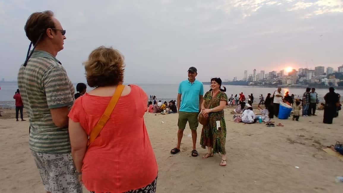 Mumbai Street Food Tour with Evening Bazaar Walk - Chowpatty Beach at Sunset: where Mumbai starts serving
