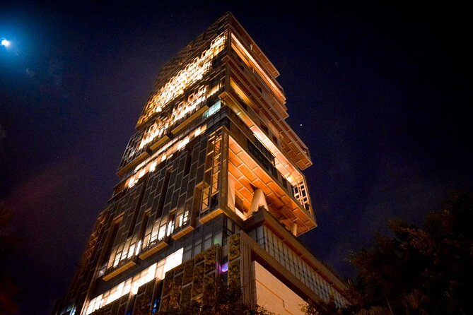 Private Mumbai Night Tour - Antilia from the street: celebrity scale without the long hike